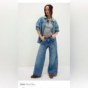 Free People CRVY Outlaw Wide Leg Jeans Size XS NWT